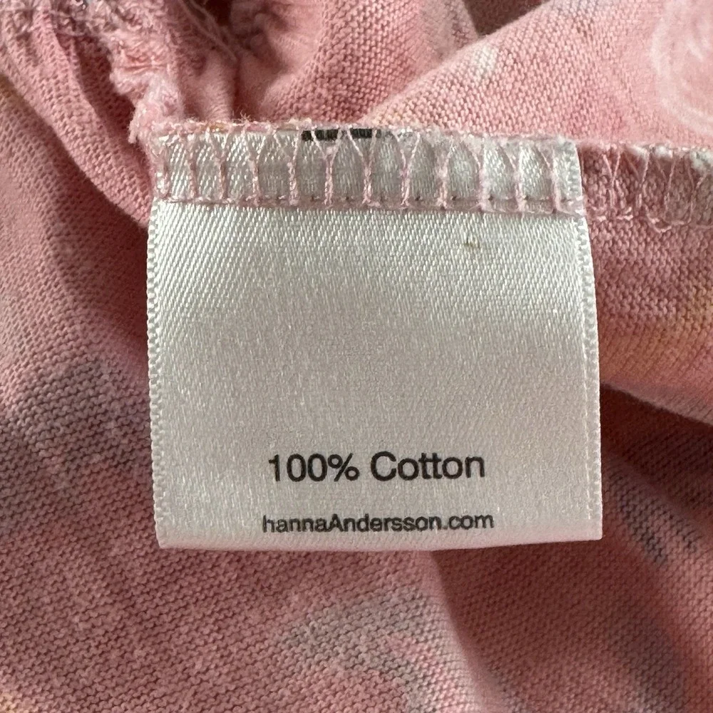 Hanna Andersson‎ Size 4/5 (110cm) Pink Rainbow Print Tiered Long Sleeve Dress